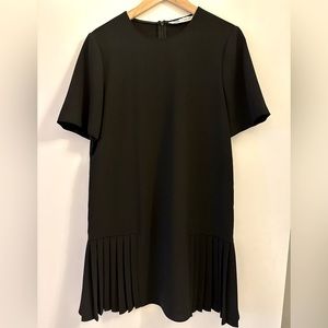 Black Zara dress with pleat detail